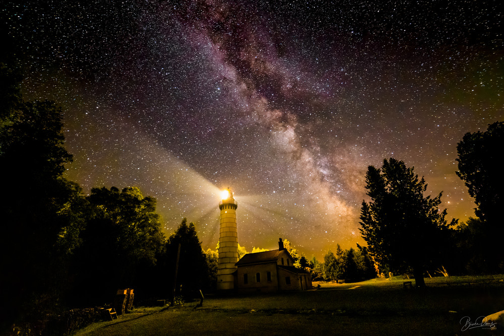 The Cana Island lighthouse and The MIlky Way No. 2