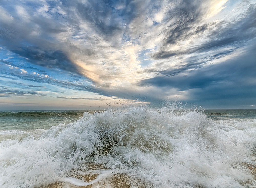 Moshup Beach Splash And Clouds Art | Michael Blanchard Inspirational Photography - Crossroads Gallery