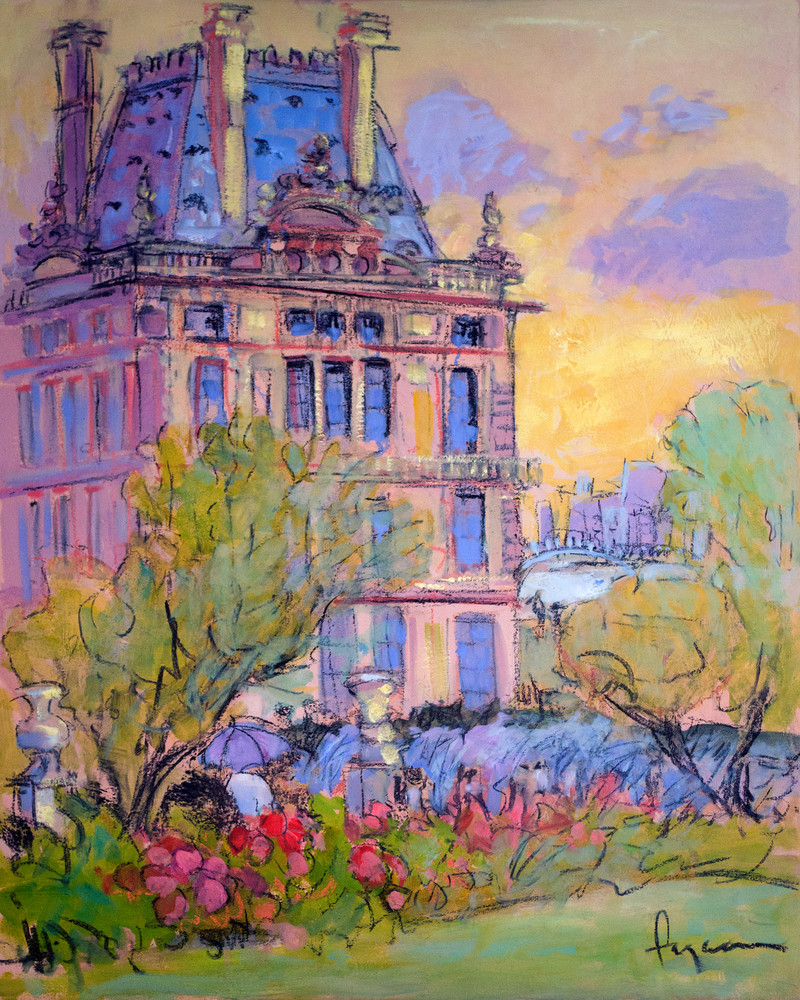 Tuileries Garden Paris Painting Fine Art Print by Dorothy Fagan