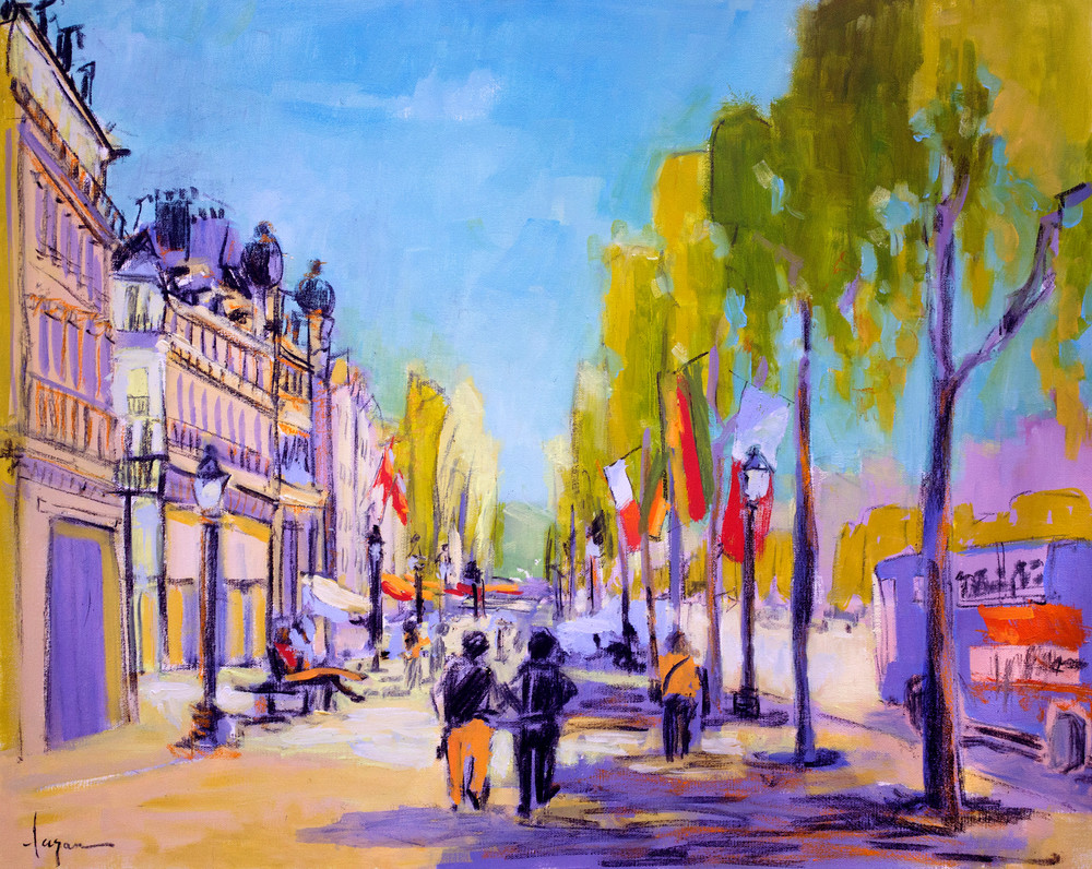 Champs Elysees Painting by Dorothy Fagan