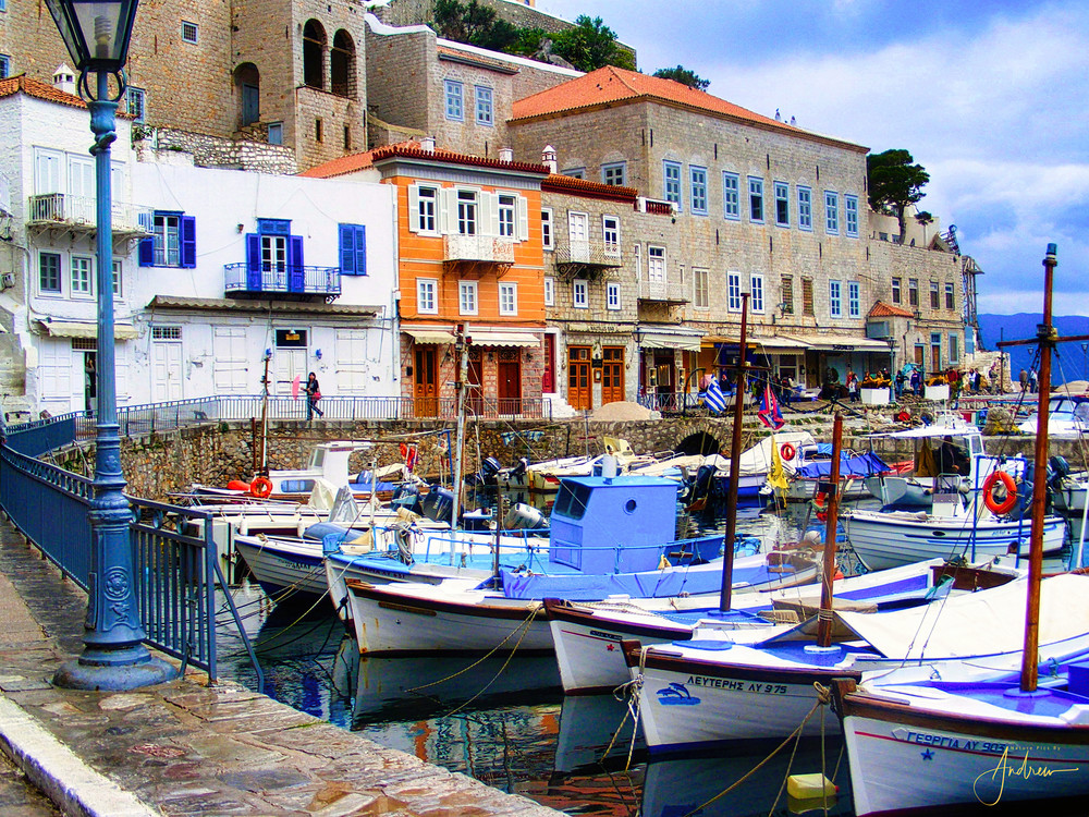 1 5 18 Landscapes  Hydra Island Harbor Greece Photography Art | Nature Pics By Andrew