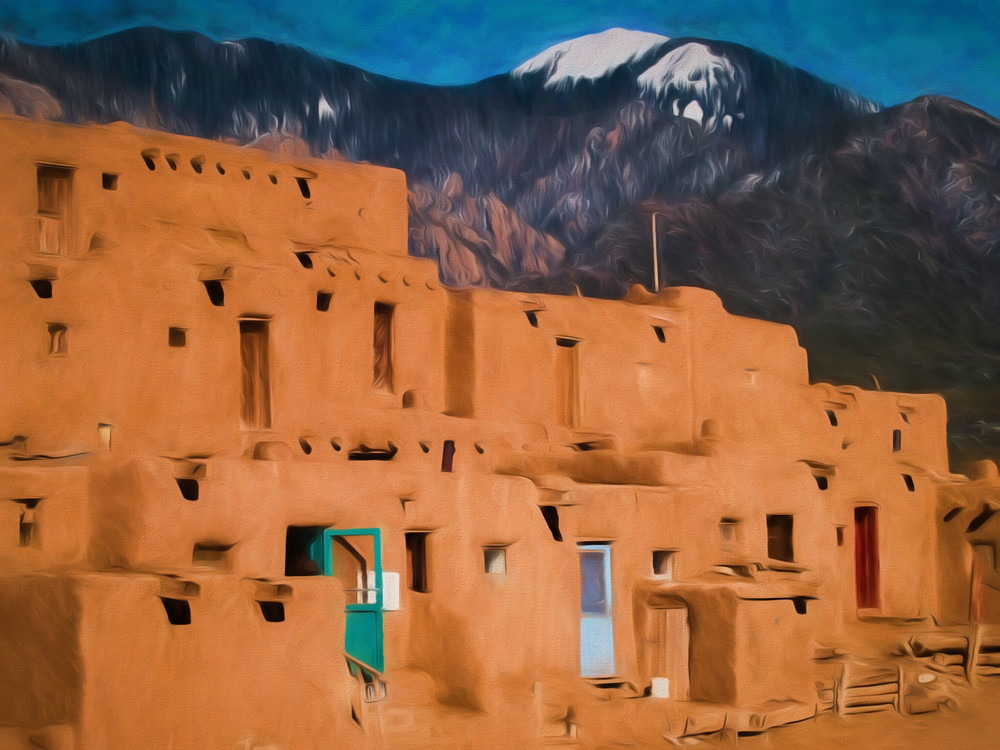 Taos Pueblo, winter, NM
