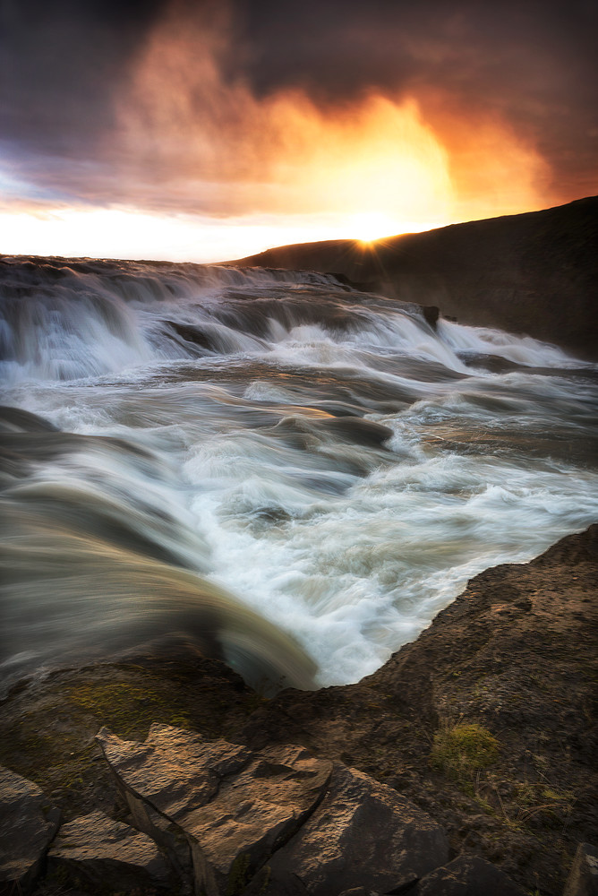 Sunrise Waterfall Photography Art | nancyney