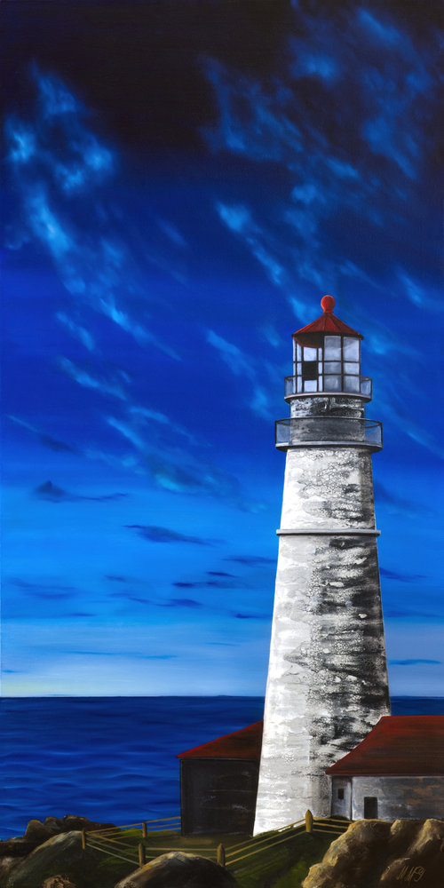 Evening Lighthouse Art | MMG Art Studio | Fine Art Colorado Gallery Evening Lighthouse Art | MMG Art Studio | Fine Art Colorado Gallery