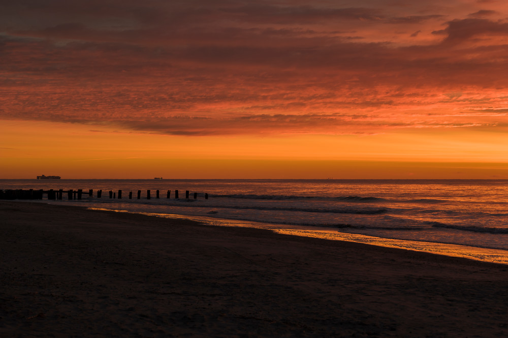 Ships Departing in the Sunrise