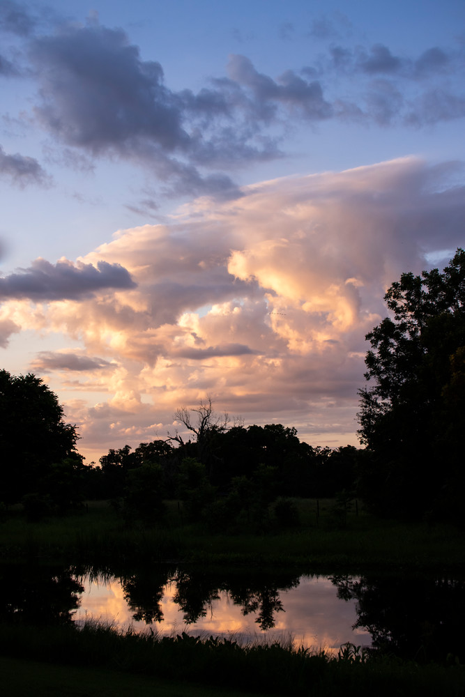 Sunset Thunderstorm Clouds, Damon, Texas