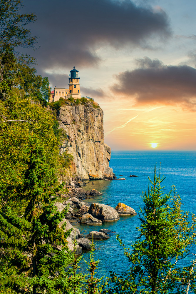 Split Rock Lighthouse Sunset Art | One Vision Fine Art Photography