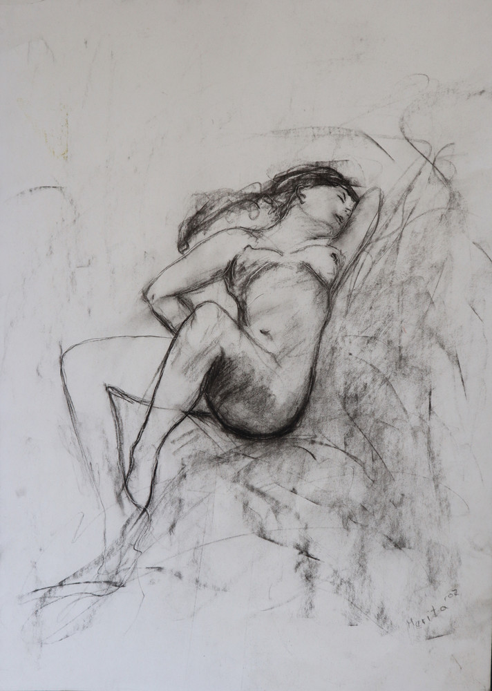 Nude In Bed  Art | Merita Jaha Fine Art