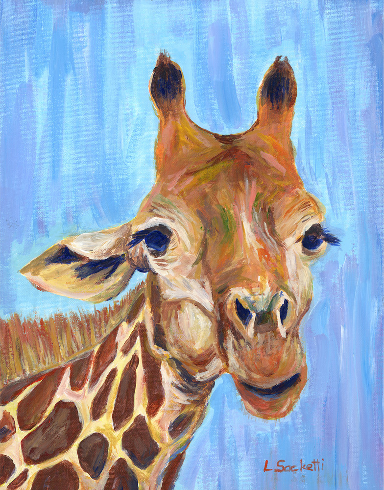 Portrait of a Giraffe fine-art prints and merchandise | Linda Sacketti