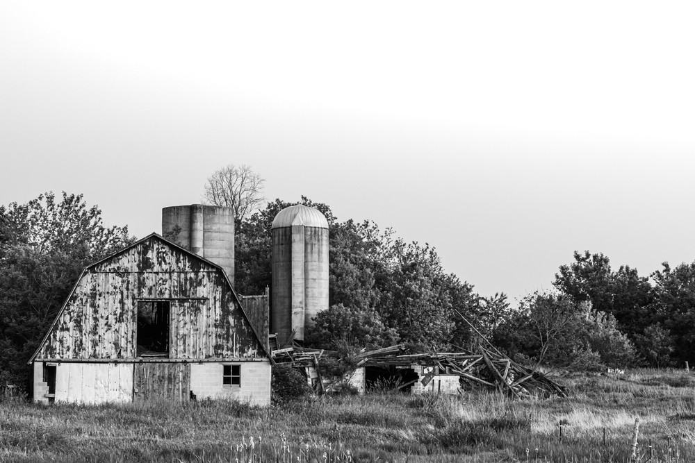Red Barn Ruins Photography Art | Spry Gallery