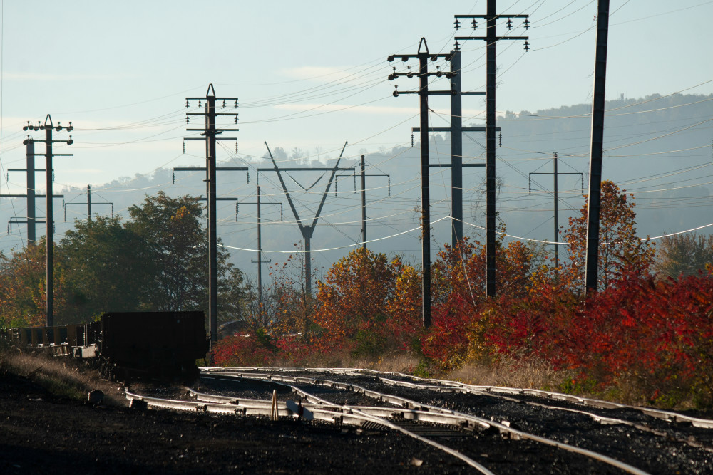 Fall Trainyard Photography Art | White Deer Photography 