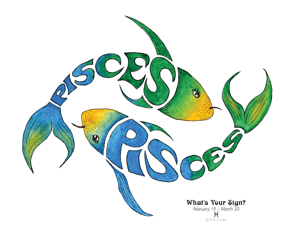 What's Your Sign? Pisces Print Art | Jeanine Colini Design Art