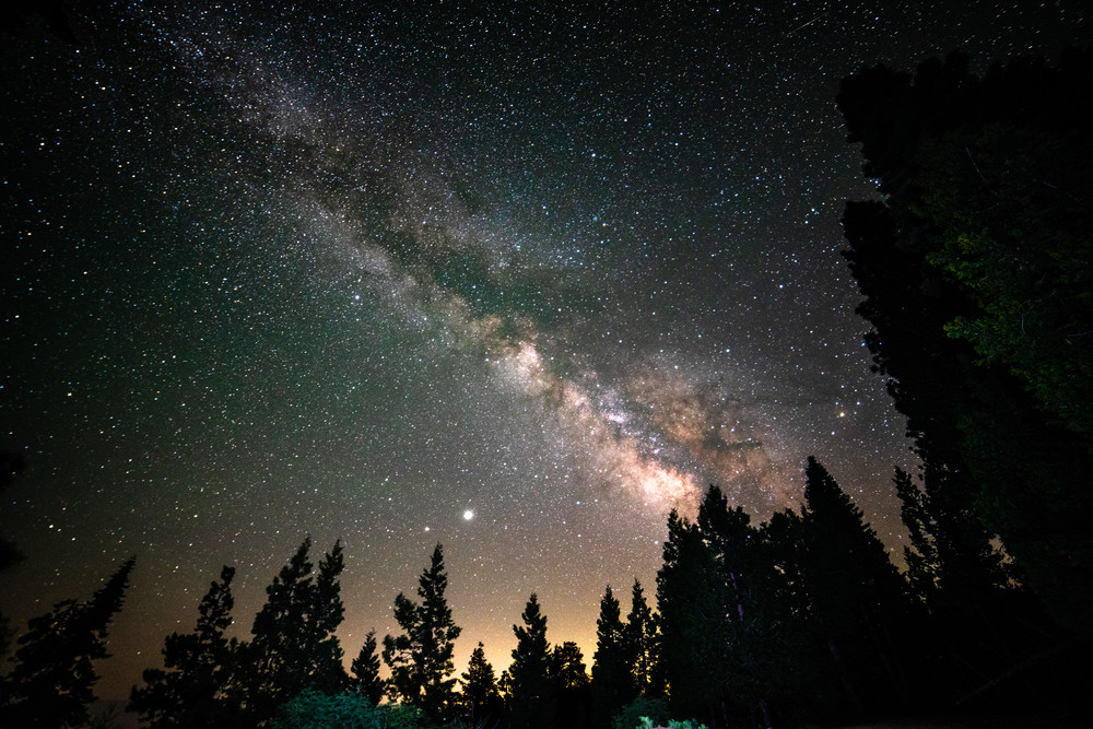 Milky Way Galaxy Over The Forest Photography Art | Christopher Scott Photography