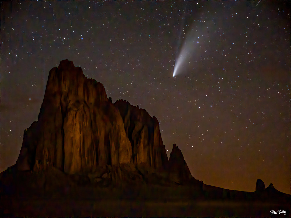 Comet Over Shiprock Ii Photography Art | Peter Batty Photography