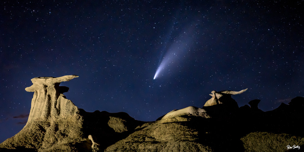 Comet Over Bisti I I Photography Art | Peter Batty Photography