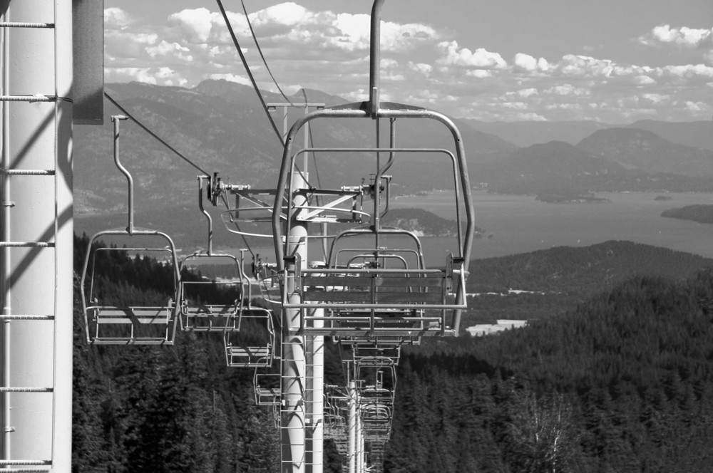 7B-Photography - Sandpoint Photography Vintage Lake Pend Oreille View from Schweitzer Mountain by 7B Photography