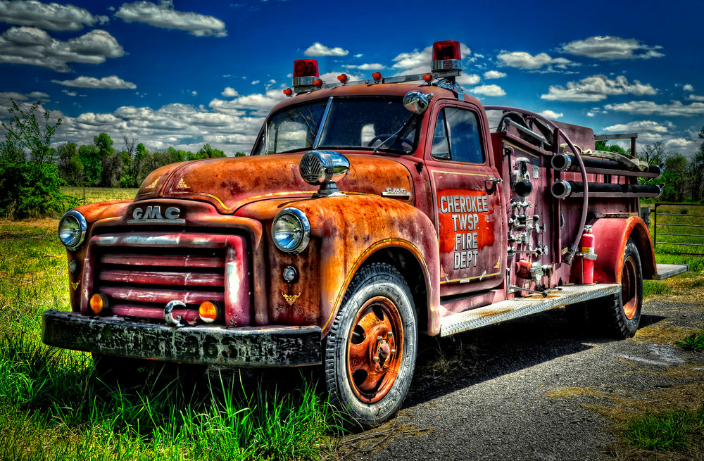 Cherokee Township Fire Truck Photography Art | Ken Smith Gallery