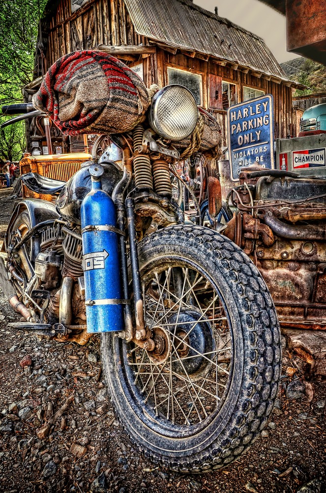 Harley Parking Photography Art | Ken Smith Gallery