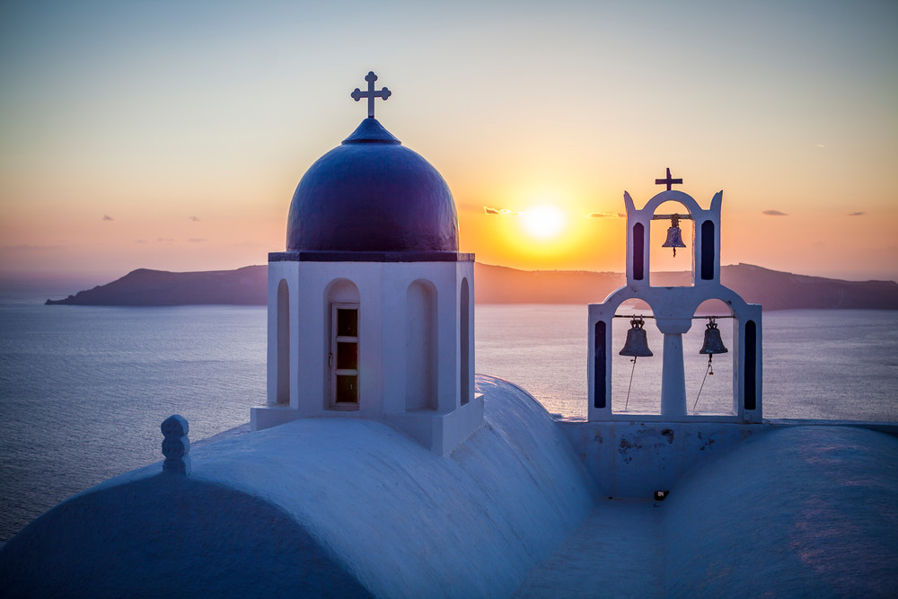 Greek Church Sunset Photography Art | Teri K. Miller Photography