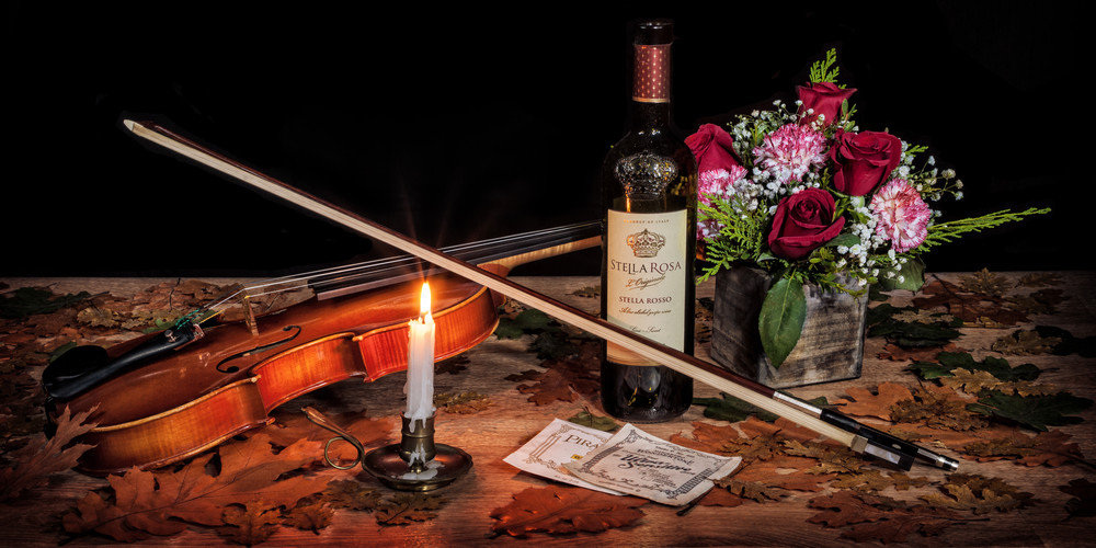 Wine Roses And Music Semi Panorama Photography Art | Ken Smith Gallery