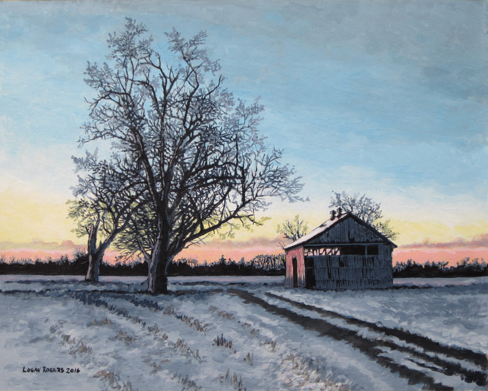 Barn With Snow, 2016 Art | Logan Rogers