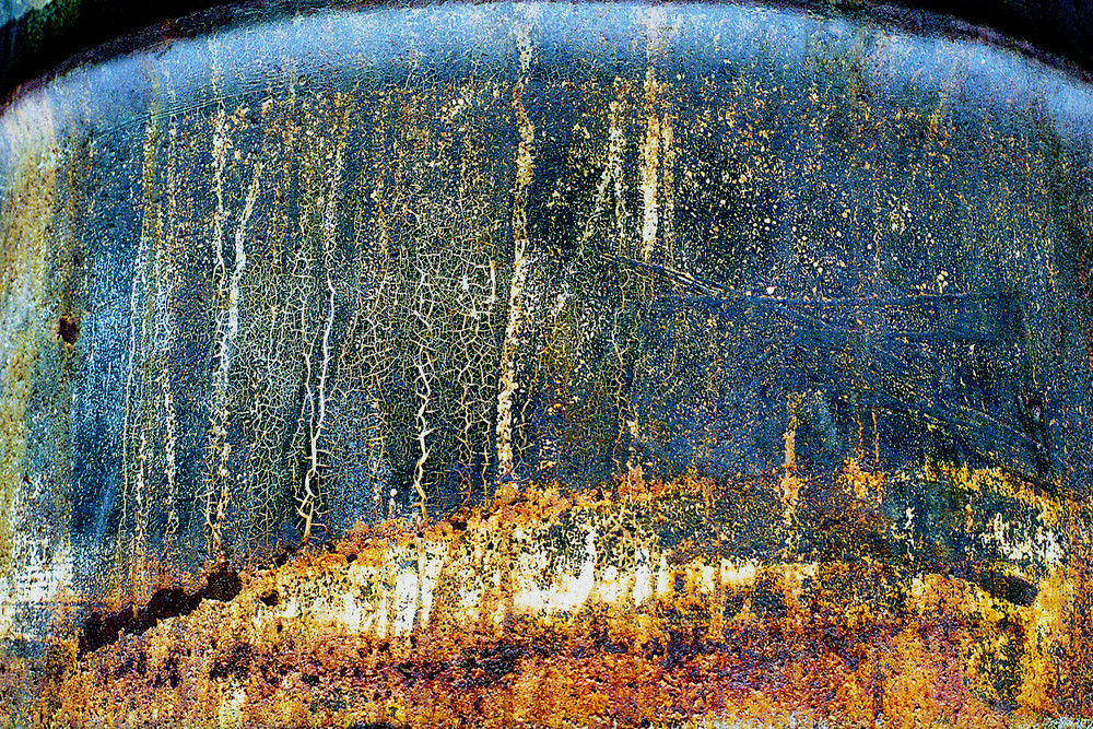 Rusty Oil Drum Abstract Fine Art Print – Sherry Mills