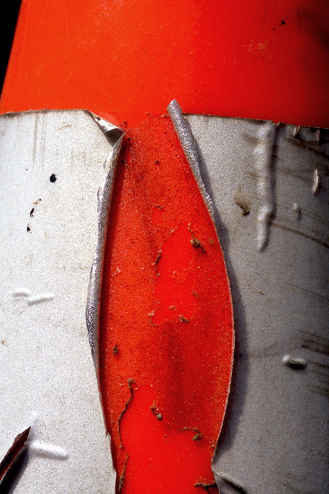 Abstract Orange Traffic Cone Fine Art Print – Sherry Mills