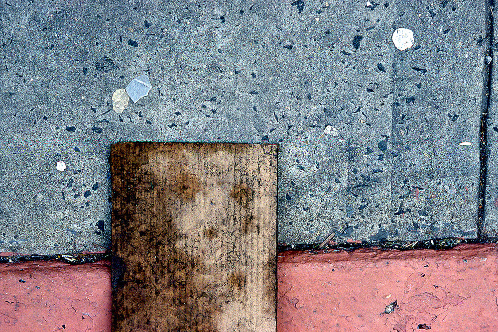 NYC Sidewalk Composition Pink Abstract Print – Sherry Mills