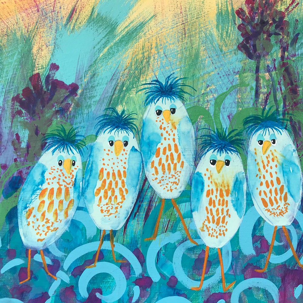 Blue Birds  Art | Cathy Bader Mills Fine Arts
