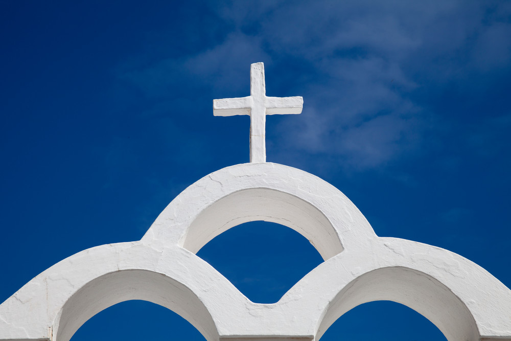 White Cross and Sky