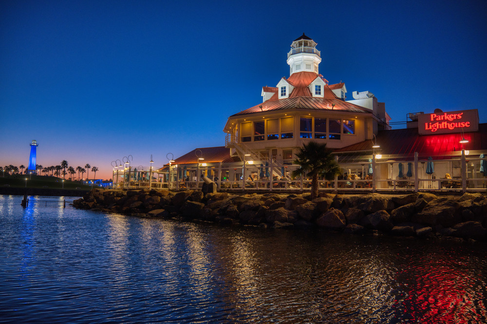 Parkers' Lighthouse In Rainbow Harbor Photography Art | zoeimagery.XYZ