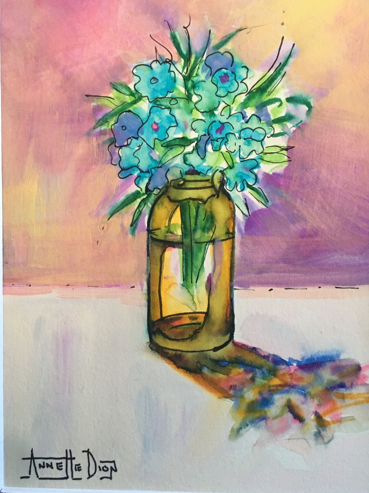 Bouquet 15 Art | vibrant art studio, Art by Annette Dion McGowan