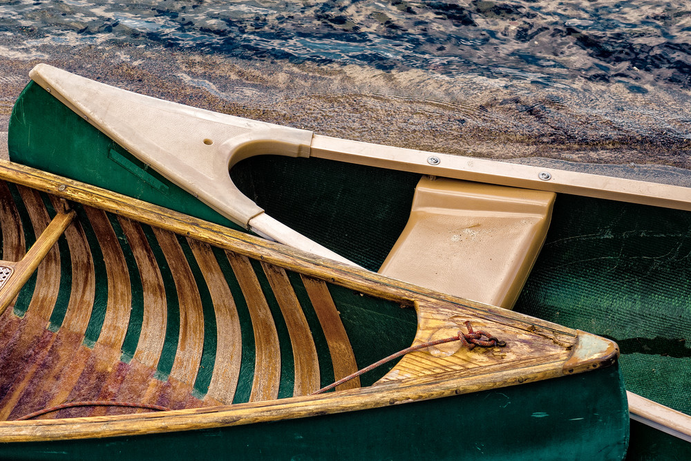 Green Canoes Lake Sunapee Photography Art | Steve Genatossio Photo