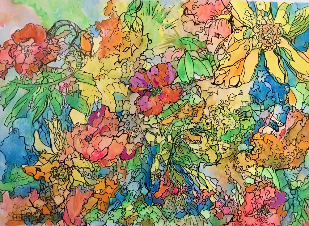 Spring Gardens Art | vibrant art studio, Art by Annette Dion McGowan