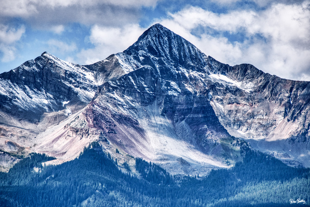 First Snow Of The Season On Wilson Peak (Color) Photography Art | Peter Batty Photography