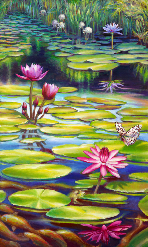Water Lilies At Mc Kee Gardens Ii Art | Nancy Tilles