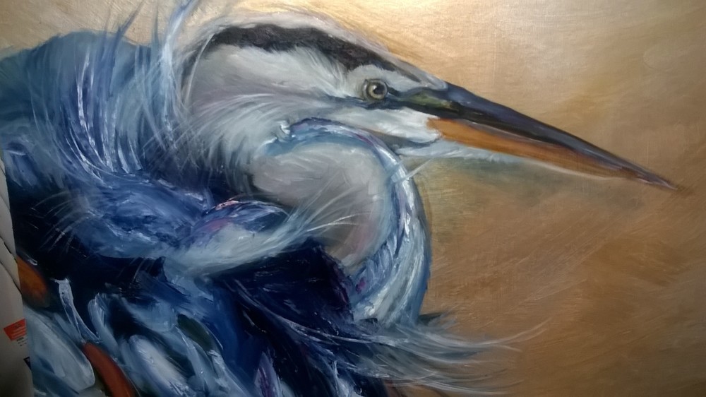 Great Blue Heron Portrait Art | Nosco Fine Art