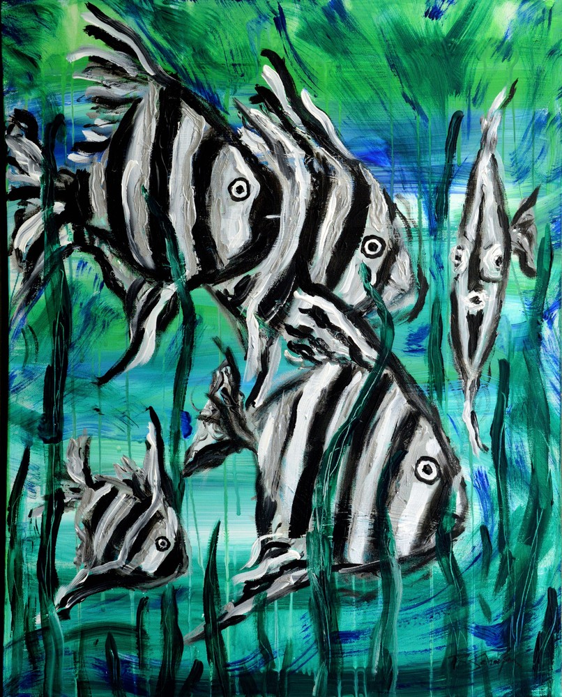 Angelfish Follow The Leader Art | RSchaefer Art