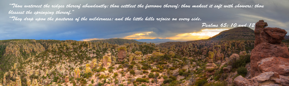 Chiricahua Panorama With Psalms: Fine Art | Lion's Gate Photography
