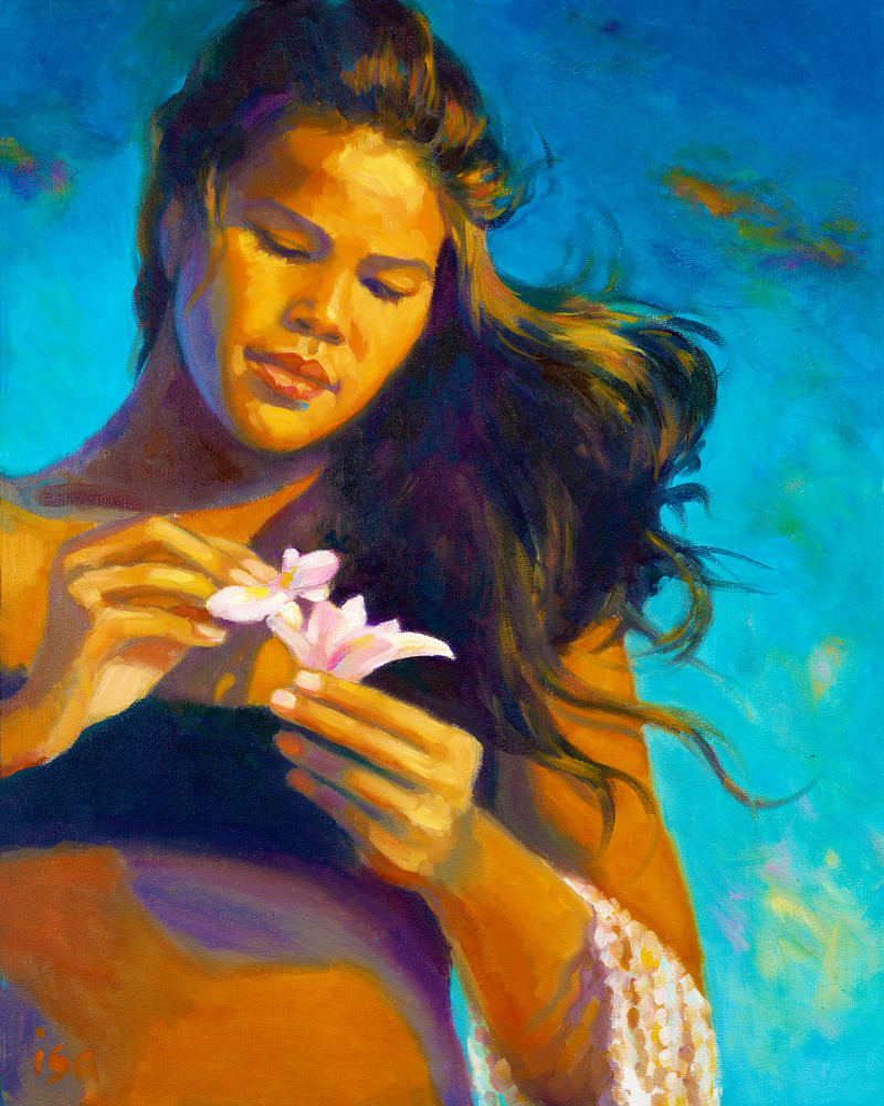 Isa Maria art, paintings, prints -  Hawaii woman - Last Light