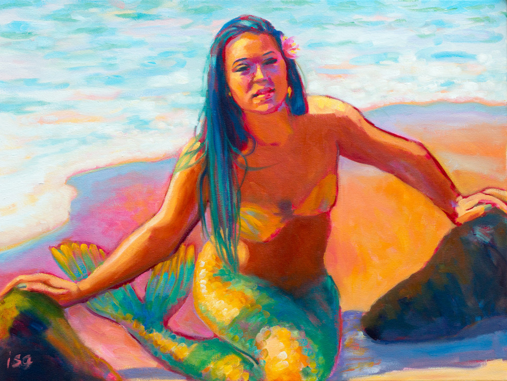 Isa Maria paintings, prints - Hawaii mermaids - Sunshine