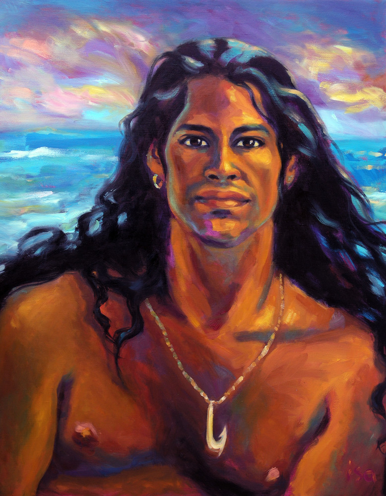 Isa Maria paintings and prints - Hawaii portraits, goddesses, gods - Wakea