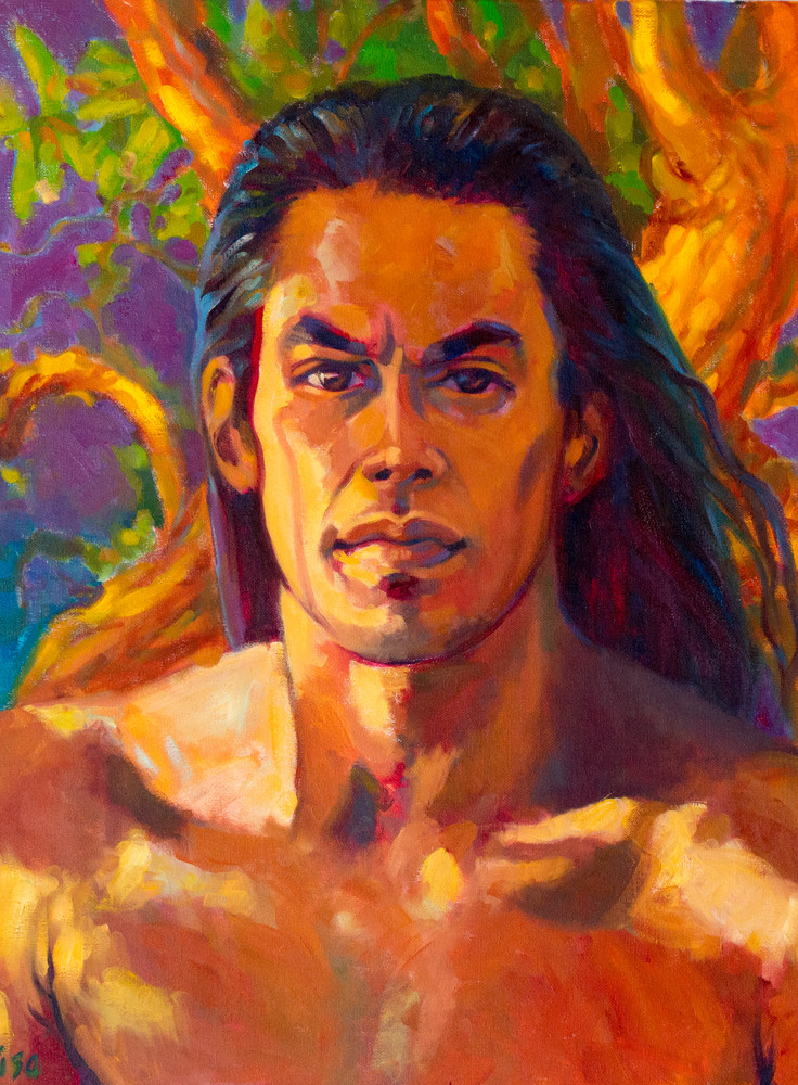 Isa Maria paintings and prints - Hawaii portraits, goddesses - God of Thunder