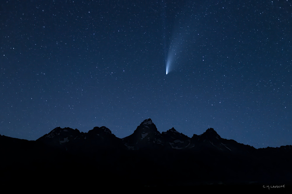 Comet Neowise Over The Teton Range #2147