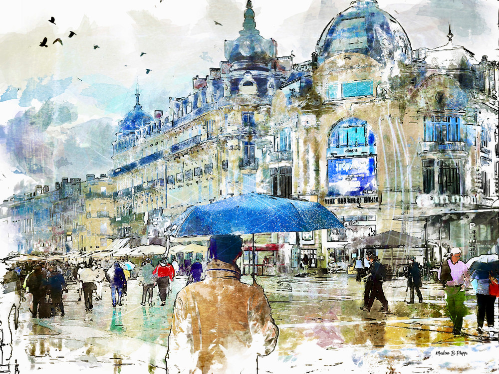 Rainy Day In Montpellier Art | Marlene Phipps Art