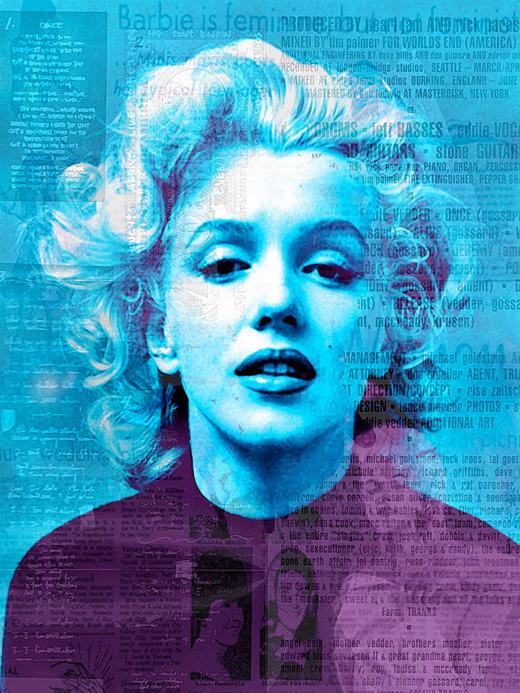 Marilyn Blue Neon Art | Leah Devora Pop Art