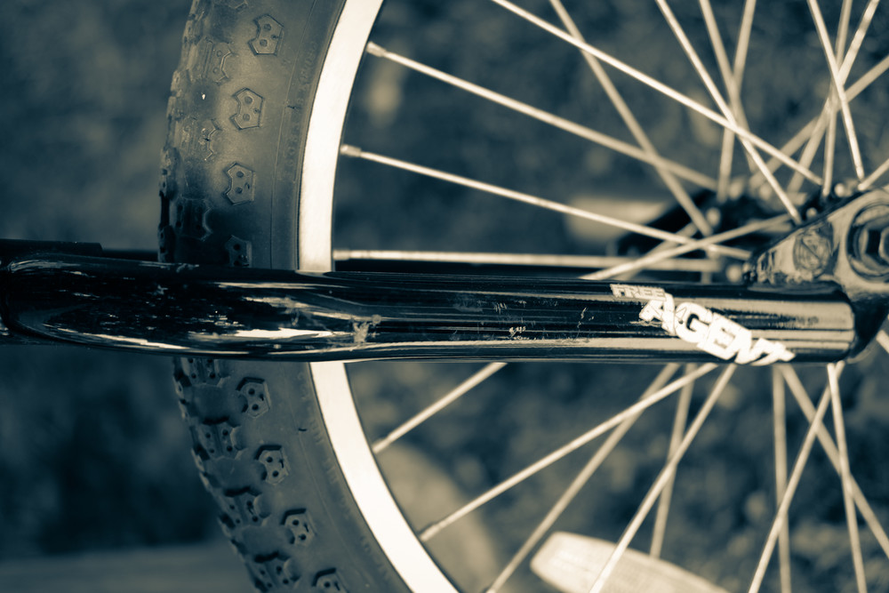 Closeup Bike Tire Sepia Photography Art | Julie Williams Fine Art Photography