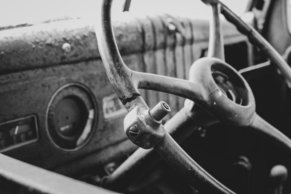 Rusted Round Steering Wheel Photography Art | Julie Williams Fine Art Photography