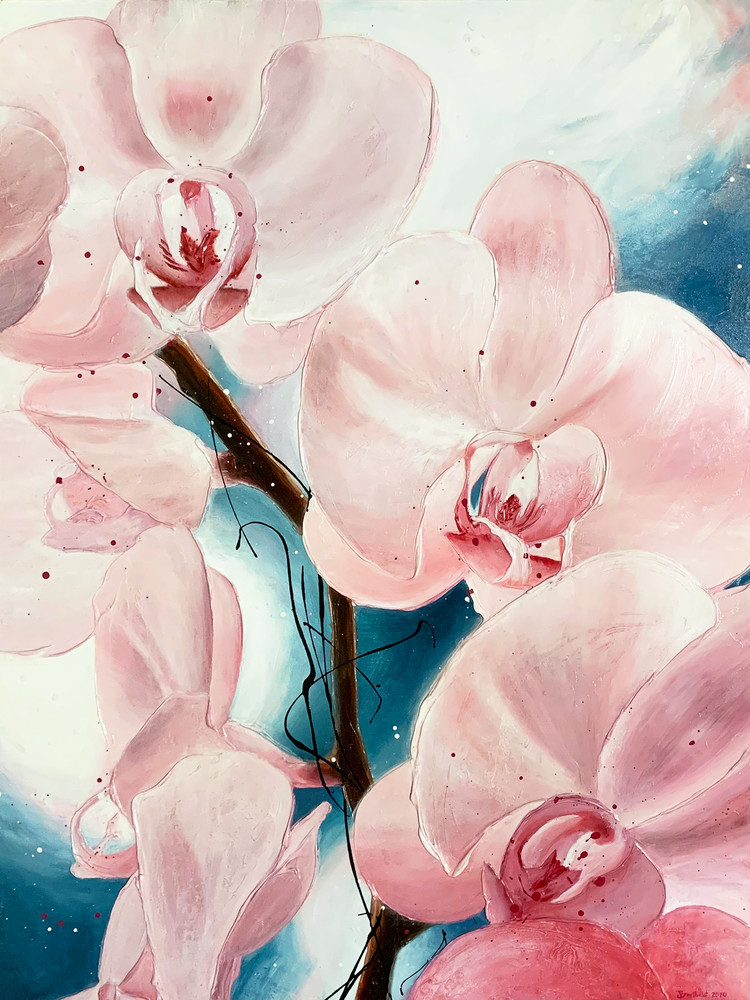 Pink Orchids Art | Julie Berthelot