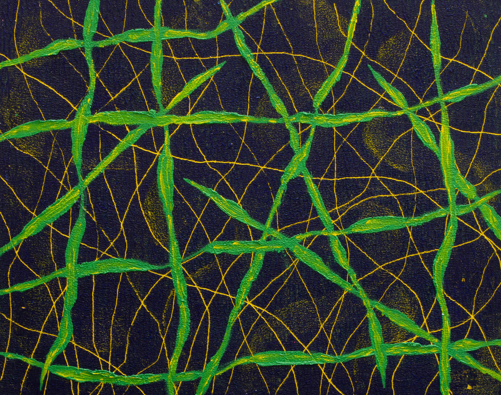 Ribbons Of Green Art | Susan Vodonick Art